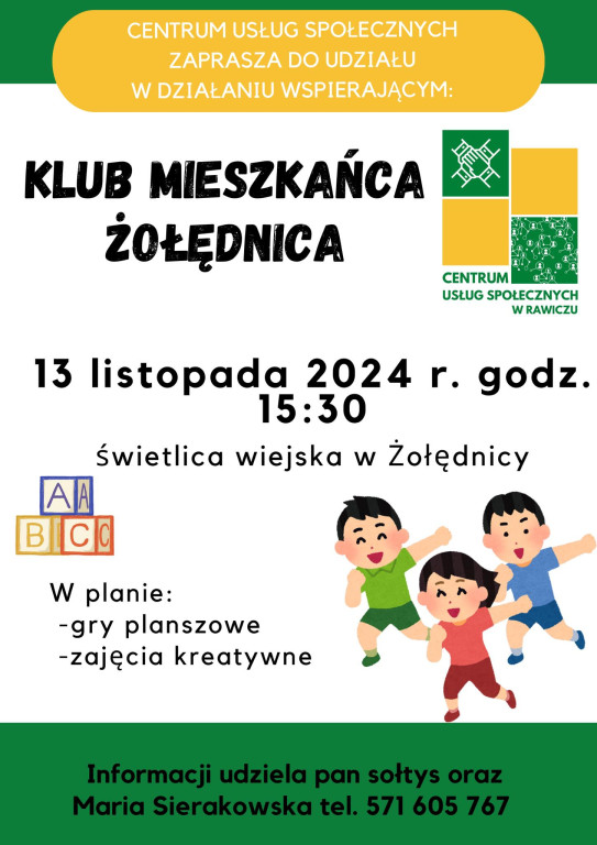 Listopadowe spotkania Klubu Mieszkańca